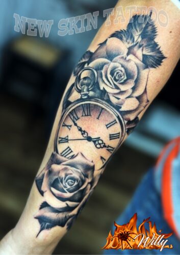 watch with roses